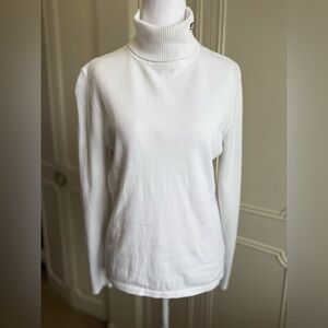 Ralph Lauren White Women’s Turtleneck Pullover Sweater